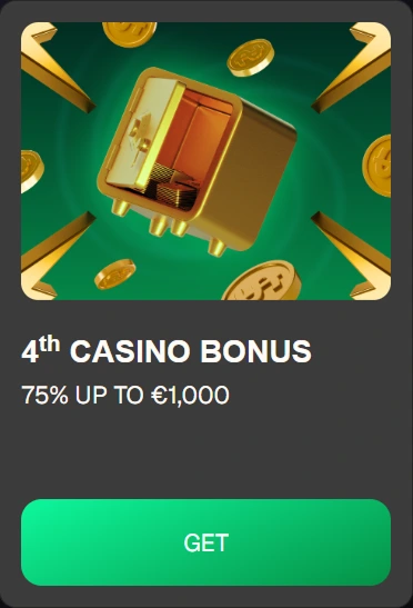 Golden safe with casino bonus offer: 75% up to €1,000. Get the bonus!