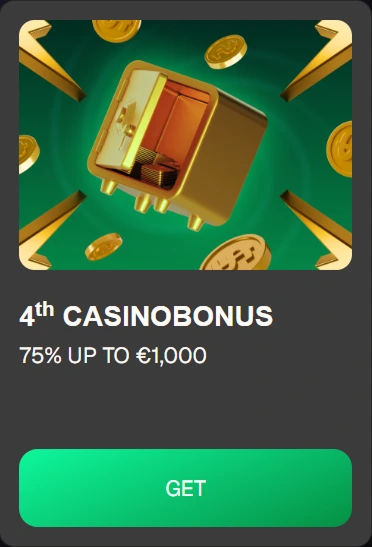 Golden safe with casino bonus: 75% up to €1,000. Get it now!